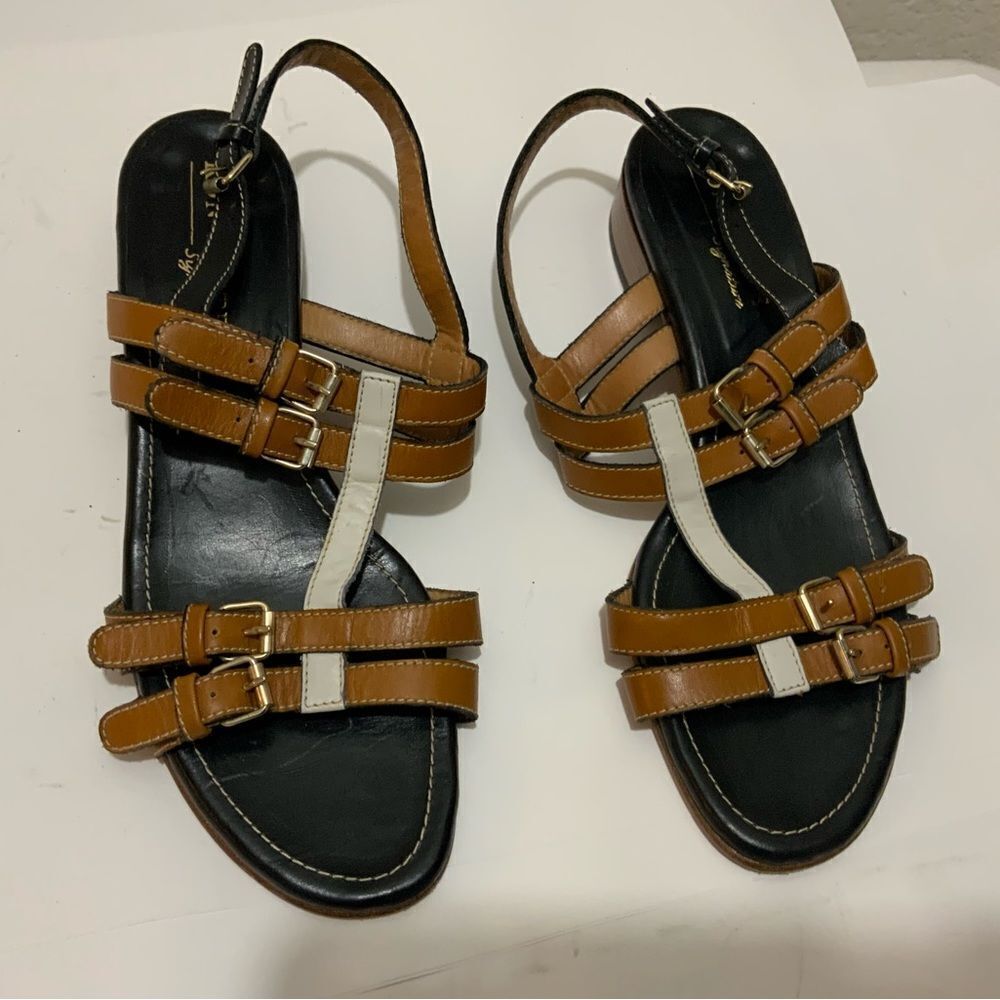 Ron White Sandals Multicolor buckles All Day Heels Size 39 US EUC